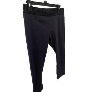 Lululemon Cropped Yoga Pants Dark Grey/purple‎ Size Medium